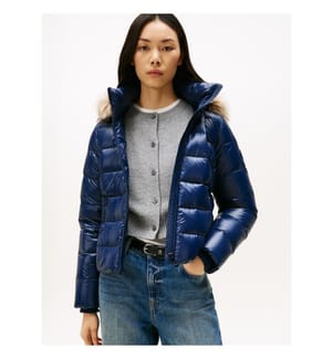 Steppjacke Slim Fit Gloss HW Down - Marineblau