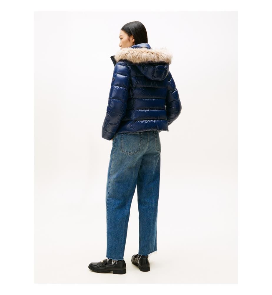 Steppjacke Slim Fit Gloss HW Down - Marineblau
