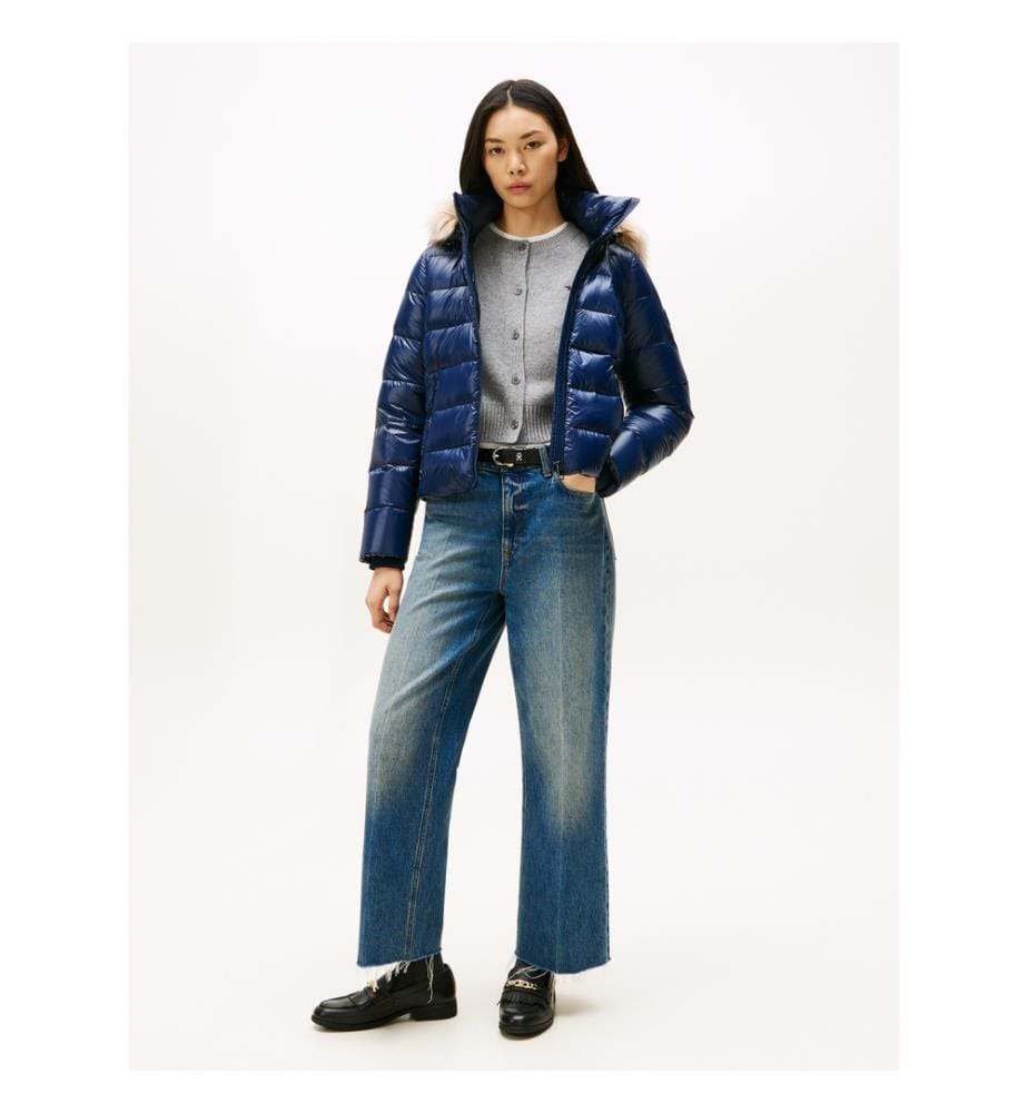 Steppjacke Slim Fit Gloss HW Down - Marineblau