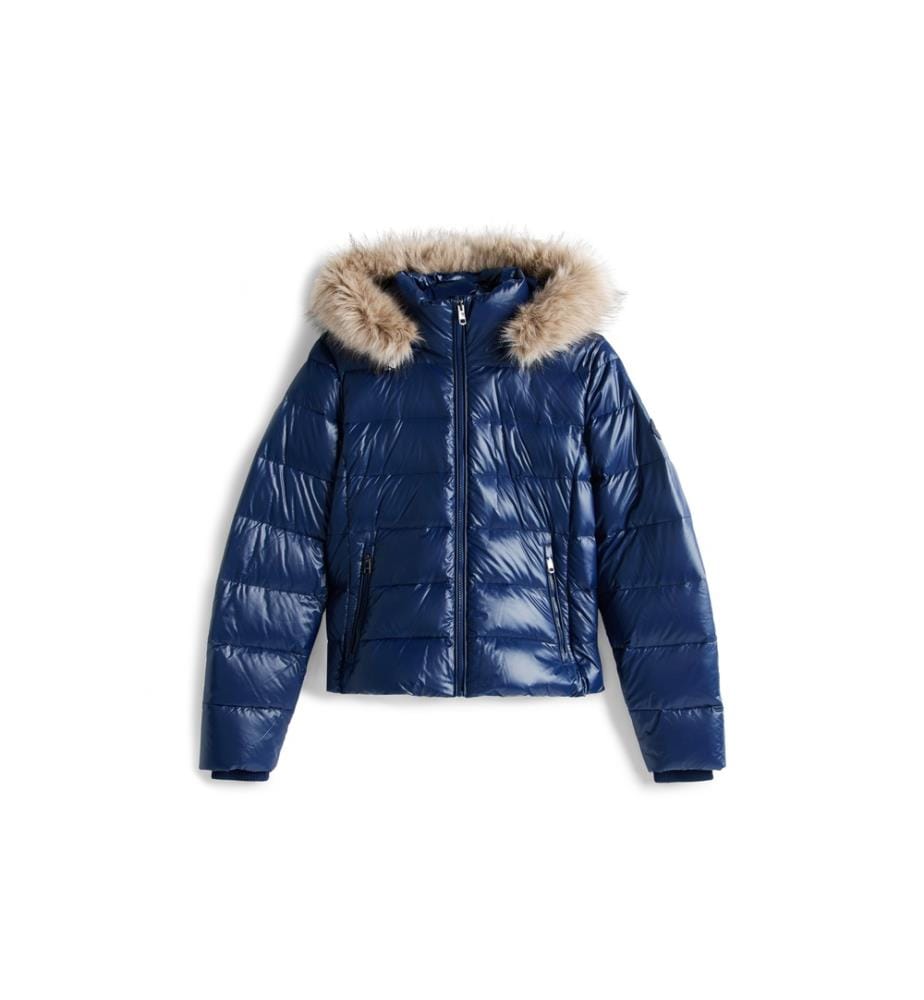 Steppjacke Slim Fit Gloss HW Down - Marineblau