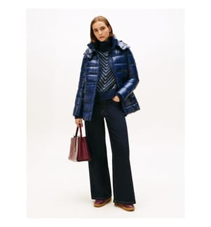 Steppjacke Regular Fit Gloss HW Down - Marineblau
