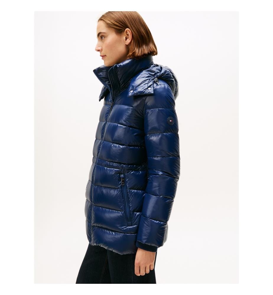 Steppjacke Regular Fit Gloss HW Down - Marineblau