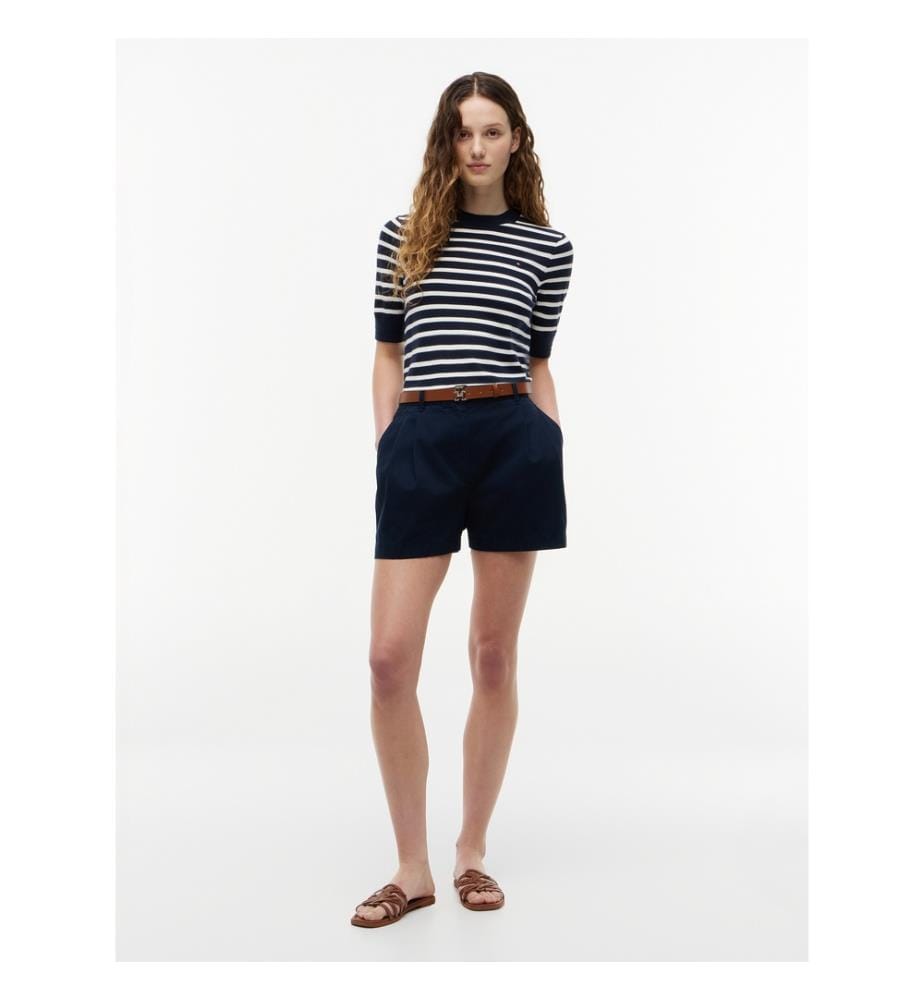 Maglione a maniche corte in jersey a maglia fine","detected_source_language":"EN