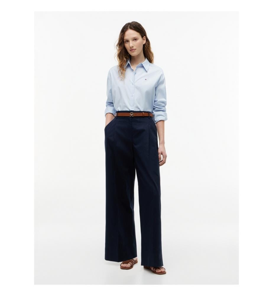 Camicia in popeline dal taglio squadrato - Azzurro","detected_source_language":"EN