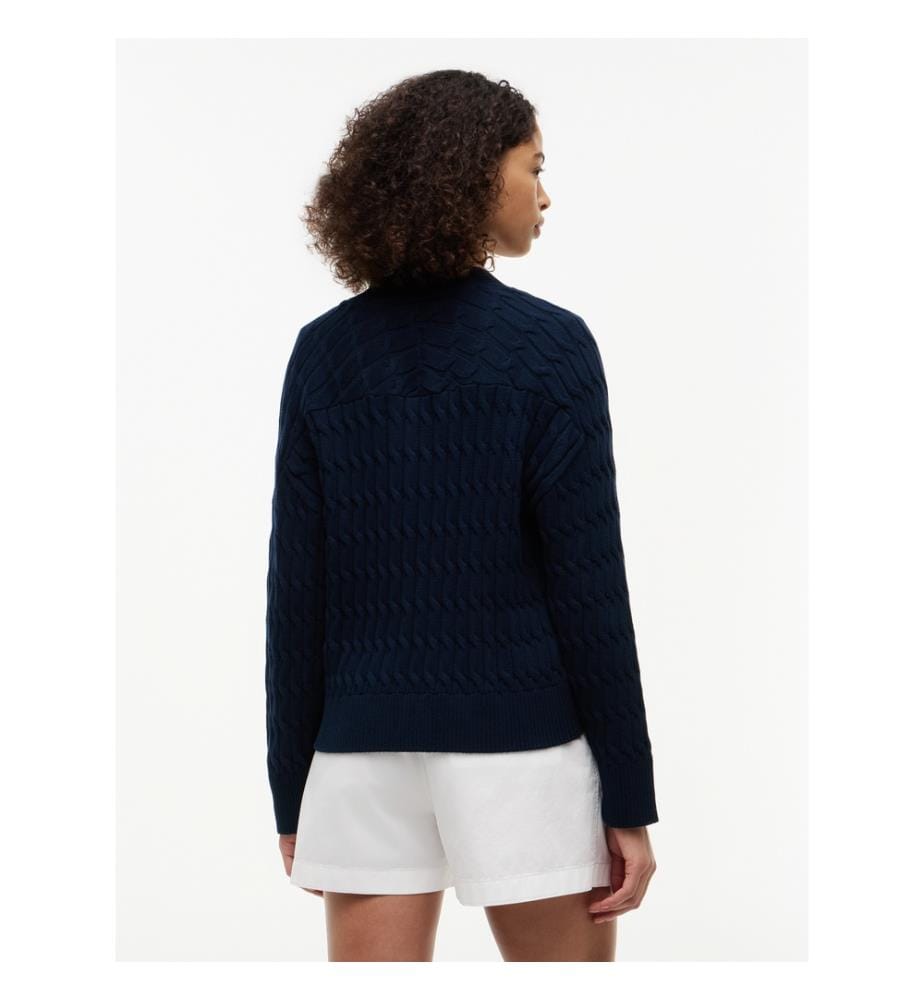 Oversize-Strickjacke mit V-Ausschnitt – Dunkelblau","detected_source_language":"EN