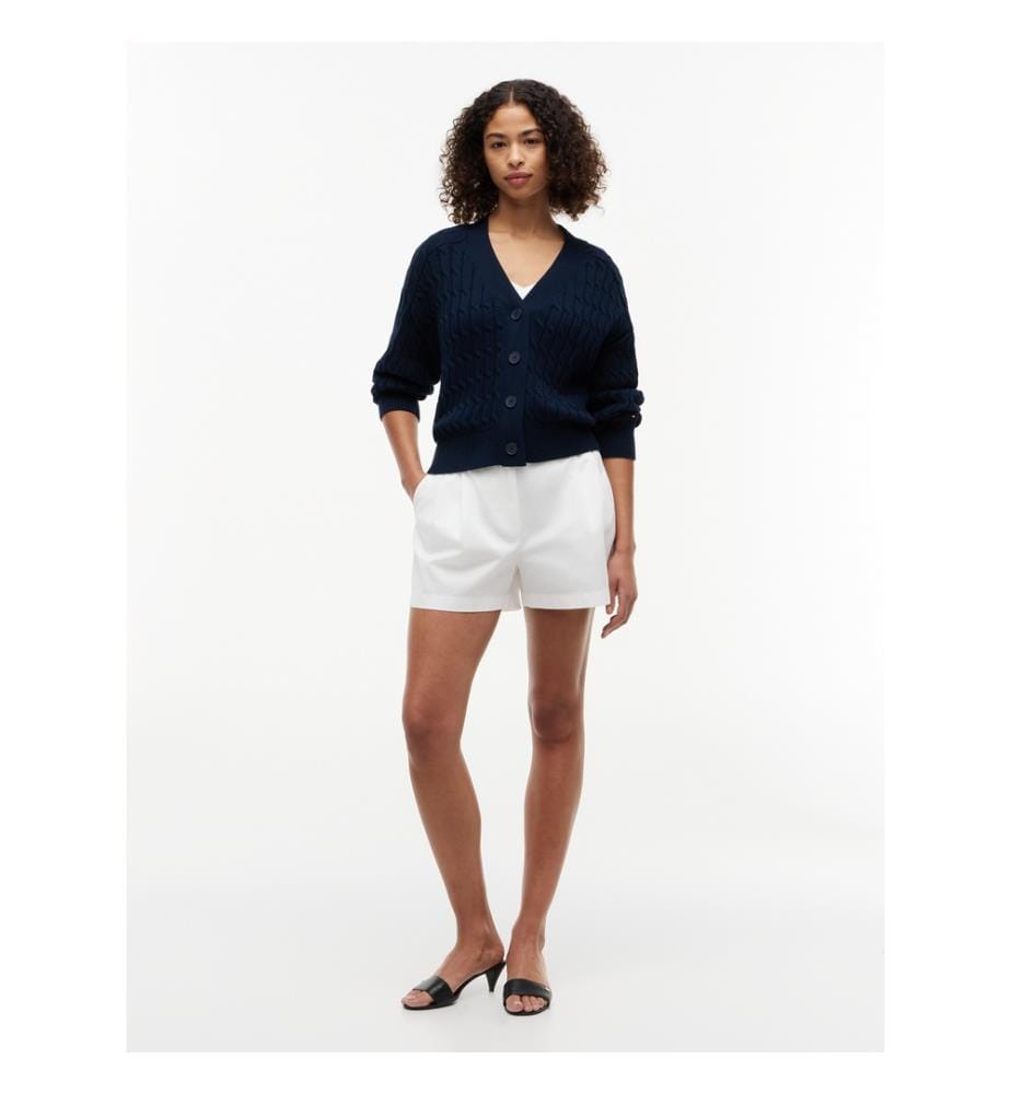 Oversize-Strickjacke mit V-Ausschnitt – Dunkelblau","detected_source_language":"EN