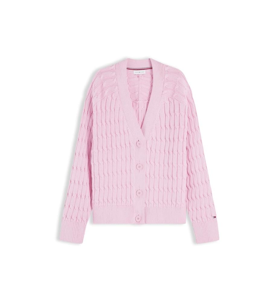 Cardigan oversize a maglia a trecce con scollo a V","detected_source_language":"EN