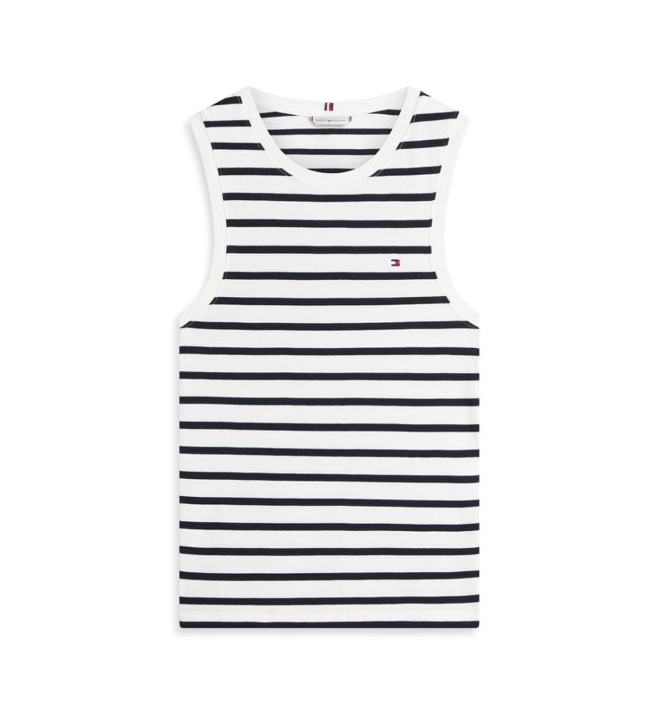 Slim Fit Tank Top - Marine/Weiss