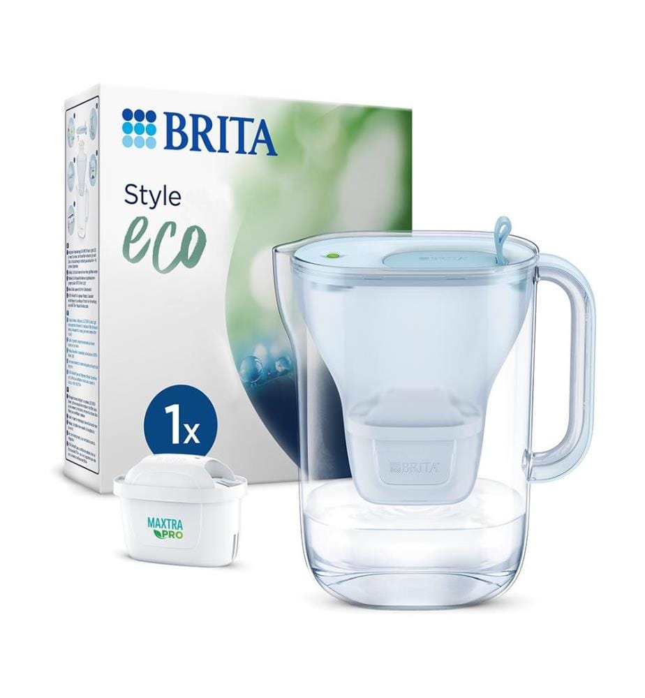 Filterkaraffe Style Eco 2.4 L + 1 x Maxtra Pro All-in-1 Kartusche - Hellblau