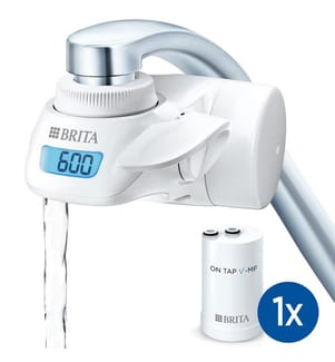 BRITA ON TAP Pro Wasser Filtersystem für den Wasserhahn inkl. 1x V-MF Kartusche (600 l)