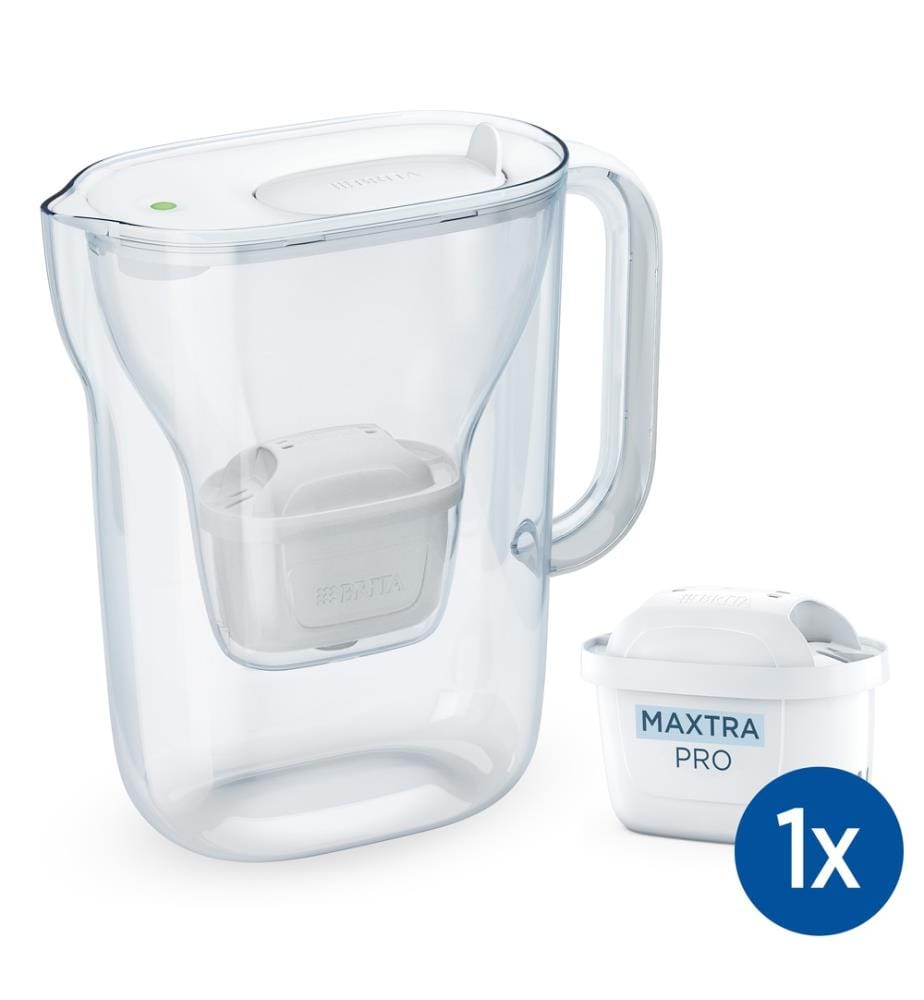 Carafe filtrante Style Essential 2,4 l + 1x cartouche Maxtra Pro Pure Performance - Blanc