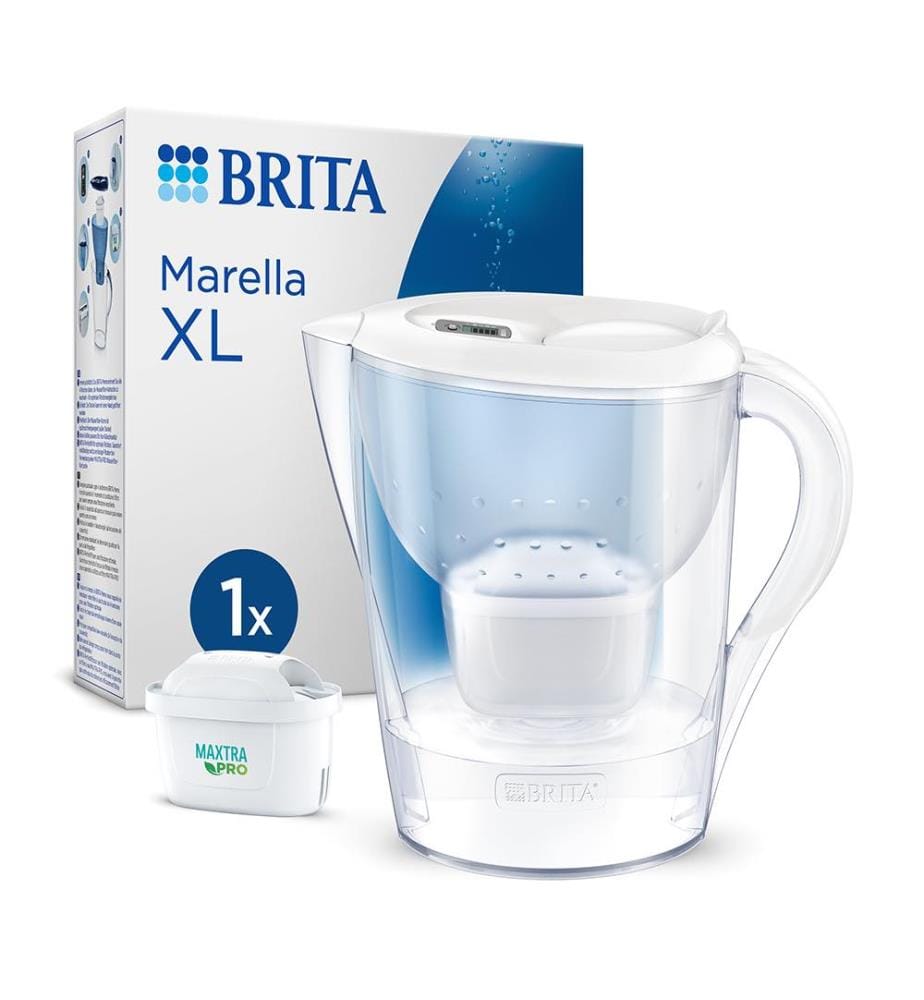 Filterkaraffe Marella XL 3.5 L + 1 x Maxtra Pro All-in-1 Kartusche - Weiss