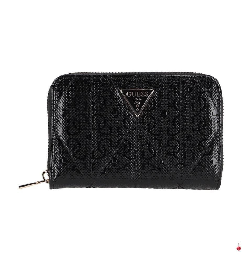Aldina Medium Zip Around Brieftasche - Schwarz