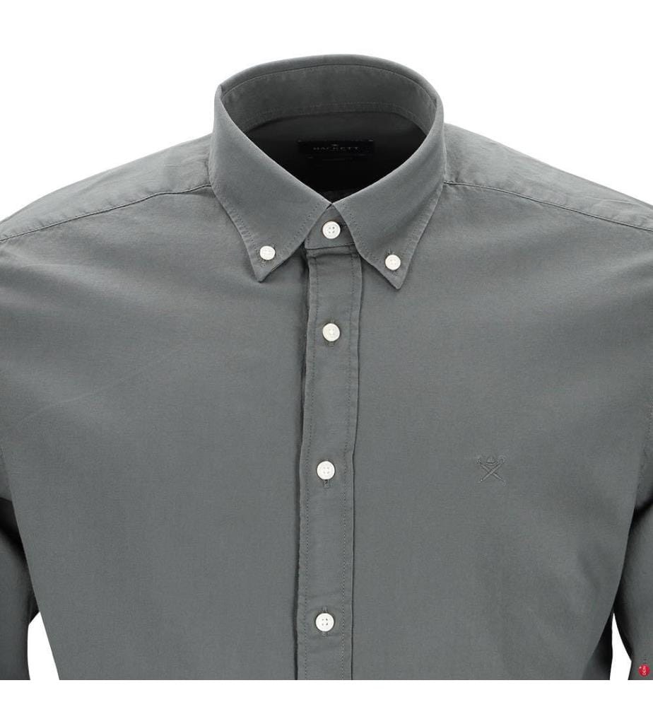 Camicia in twill spazzolato - Verde