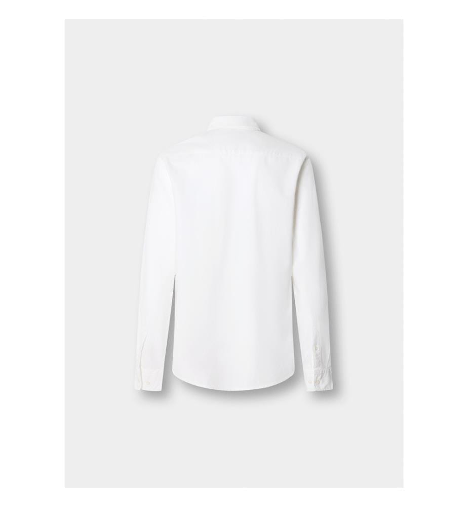 Camicia in twill spazzolato - Bianco
