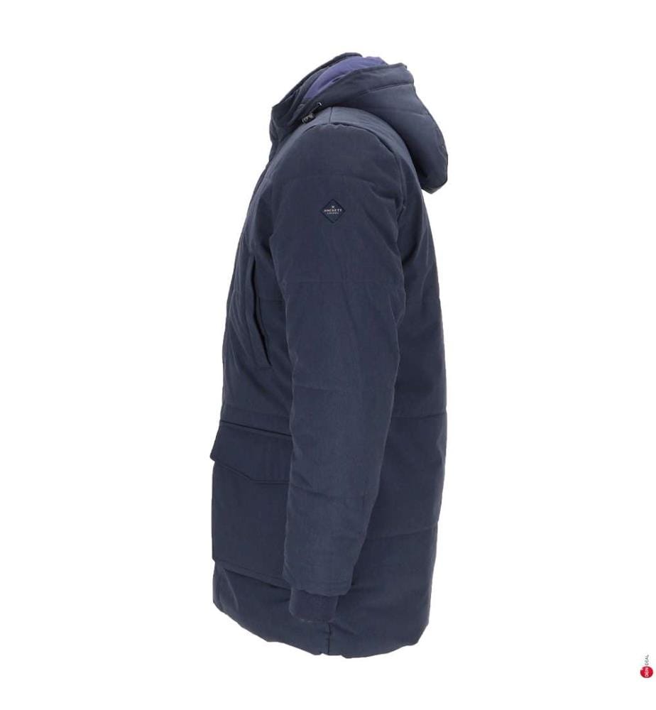 Piumino lungo trapuntato - Blu navy