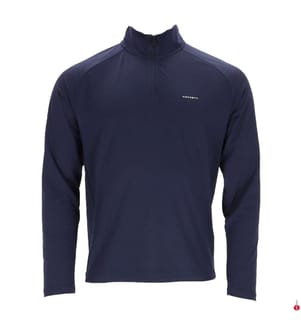 Polo a maniche lunghe con chiusura a zip a 1/4 - Blu navy