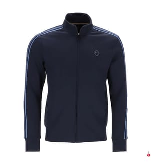 Giacca da tuta con cerniera e strisce - Blu navy