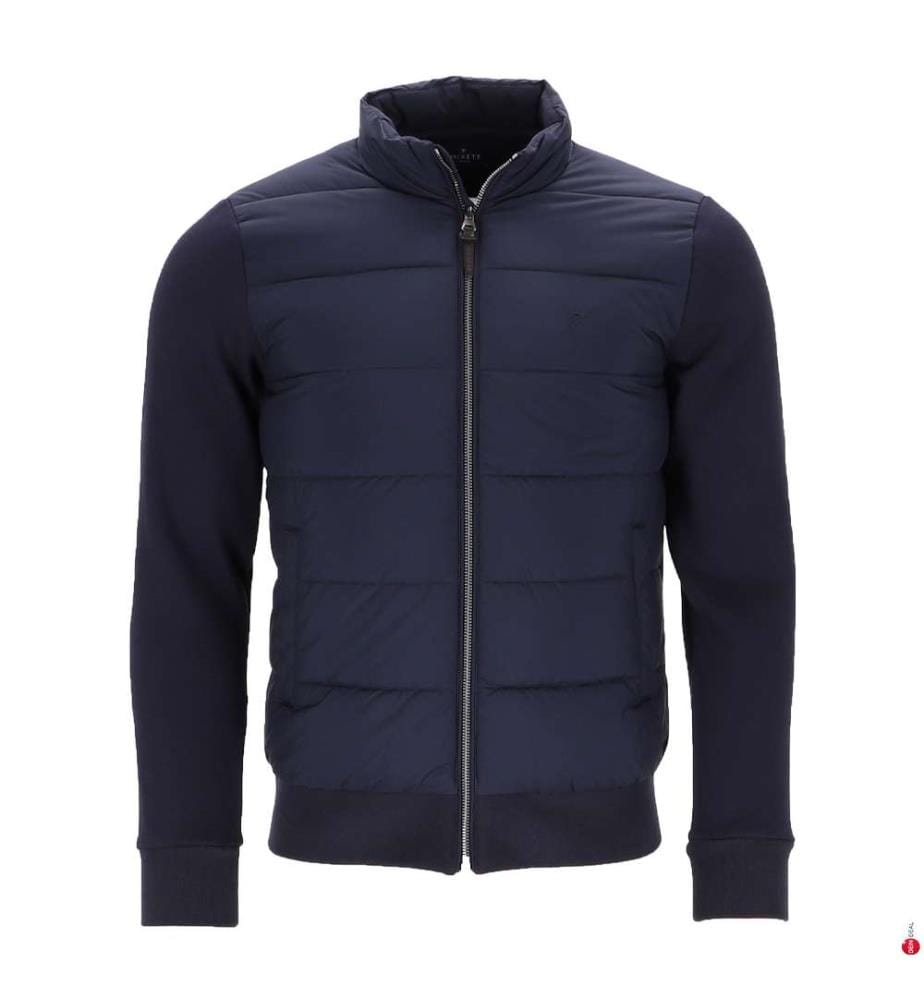 Giacca trapuntata ibrida con cerniera - Blu navy