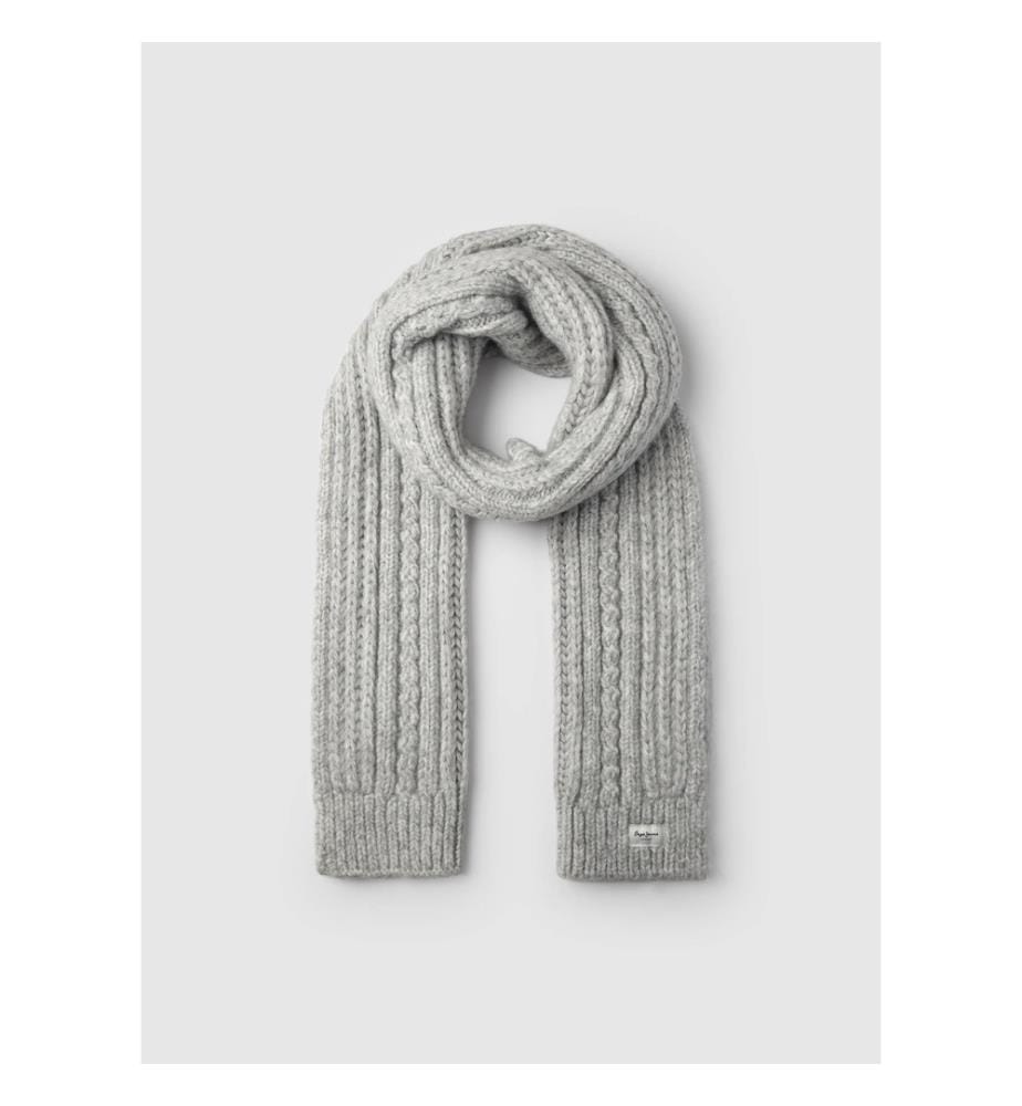 Strickschal - Dunkelgrau meliert