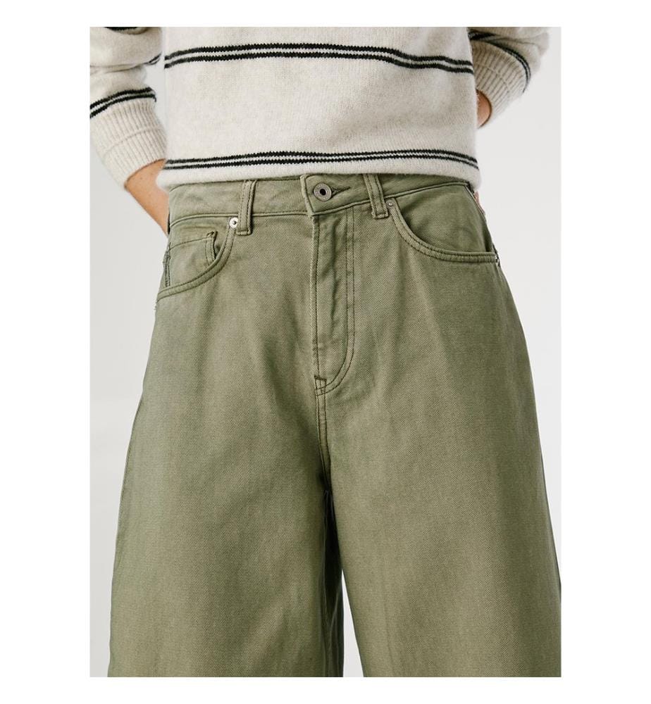 Jeans Wide Fit Jaimy - Khakigrün