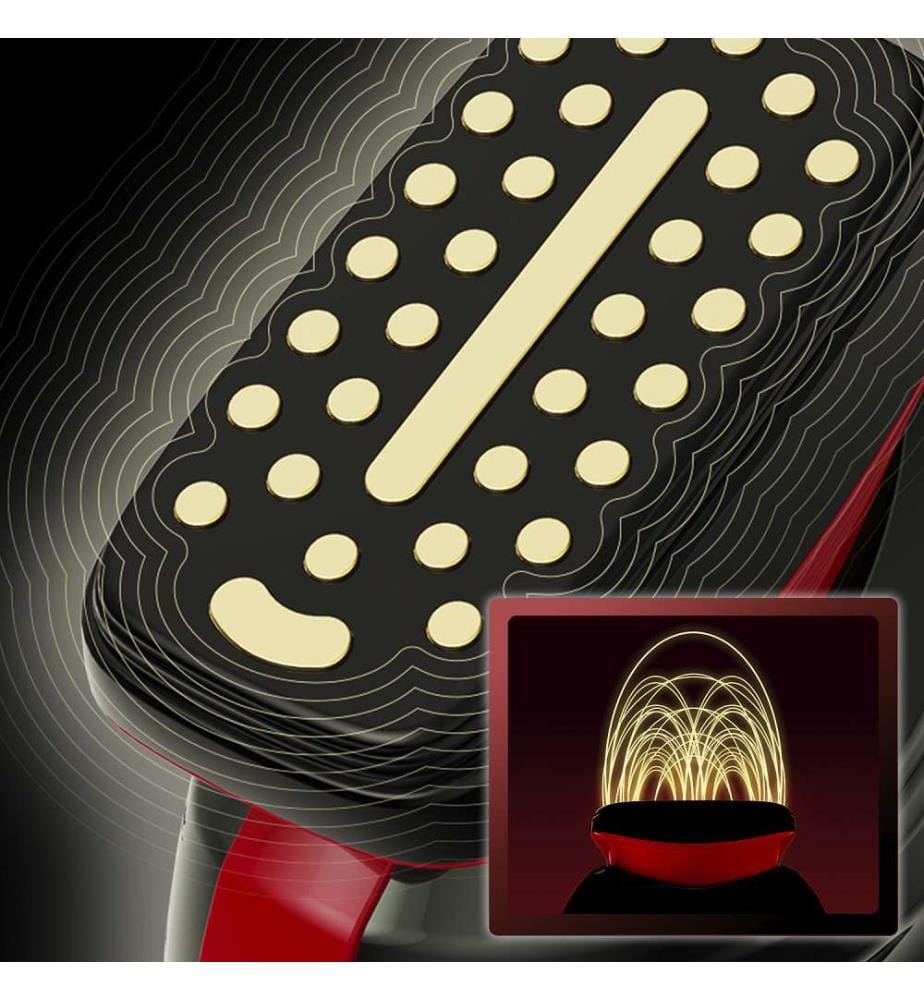 Strumento di bellezza per il viso. La microelettricità EMS + l'impulso + il calore, combinati con l'iniezione di essenze, accelerano l'assorbimento dei nutrienti da parte della pelle - Nero