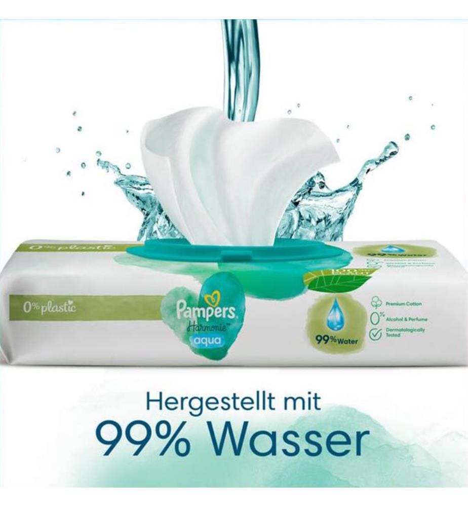 Harmonie Aqua - 15 Packungen à 48 Feuchttücher (insgesamt 720 Feuchttücher)