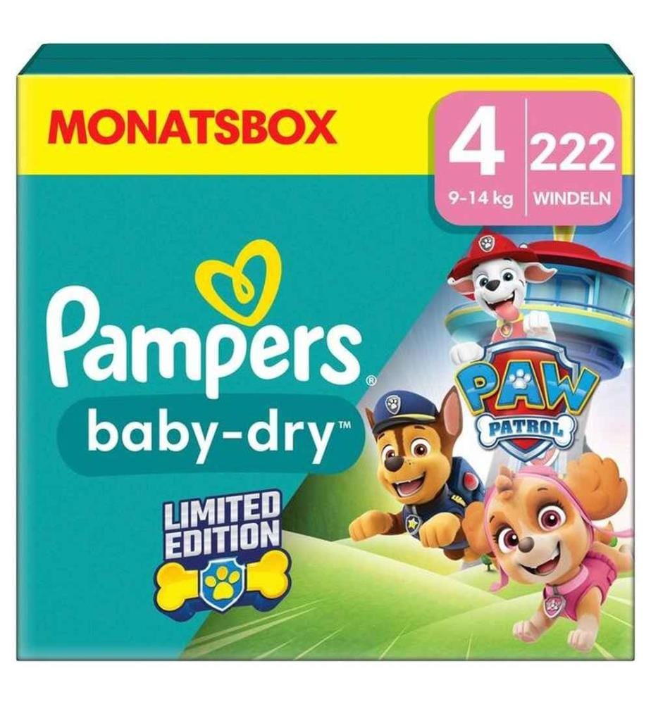 Baby-Dry - Taille 4 (9-14 kg) - Lot de 222 couches
