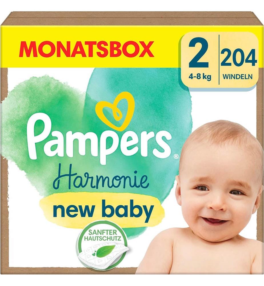 Harmonie - Size 2 (4-8 kg) - Set of 204 diapers