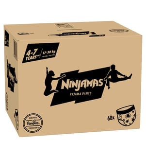 Pyjama Pants 4-7 Jahre Jungen (17-30 kg) - Set aus 60 Windeln