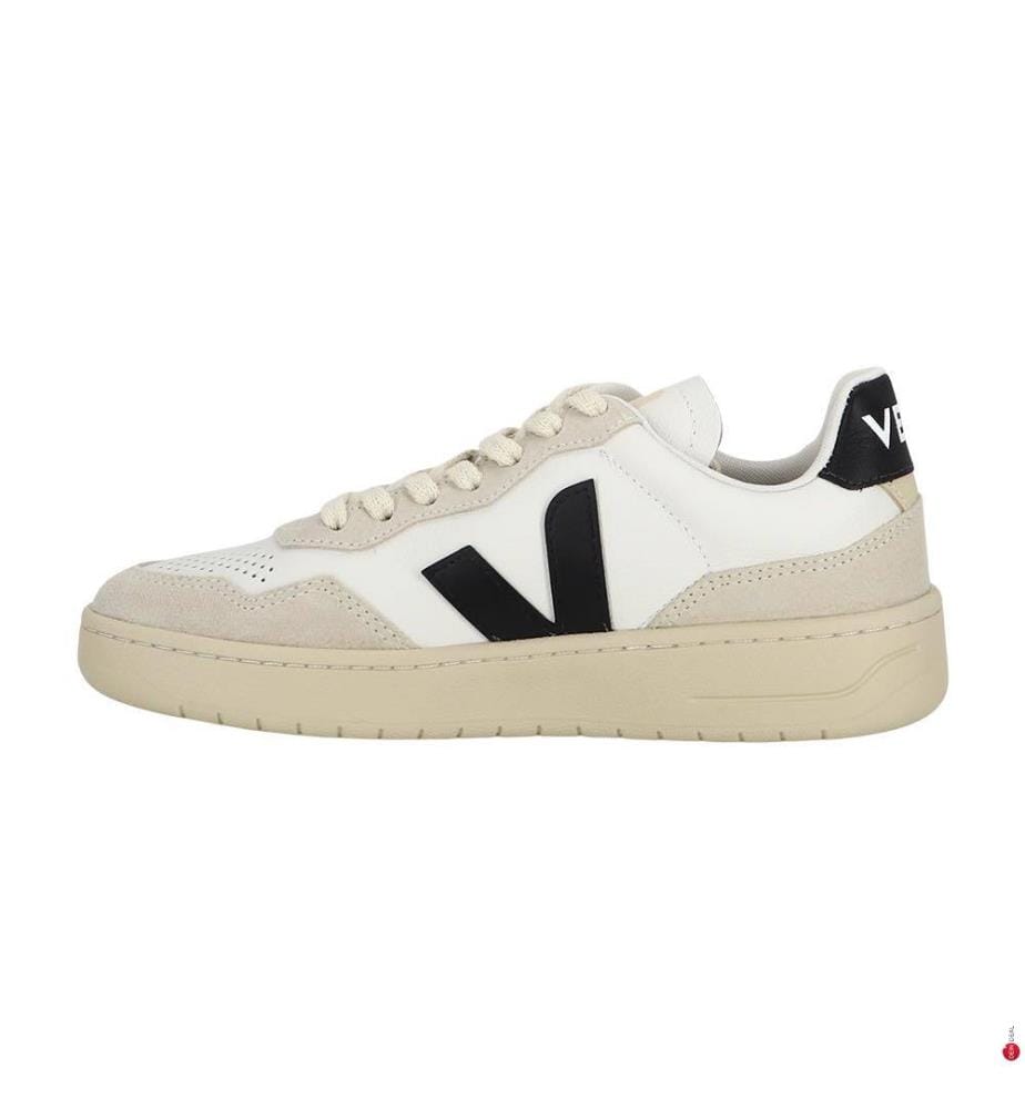 Baskets V-90 Cuir - Blanc et Noir