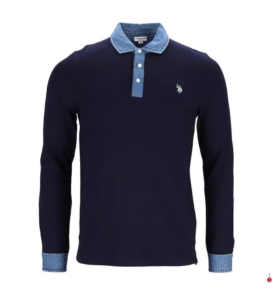 Polo Dont - Marine et Bleu