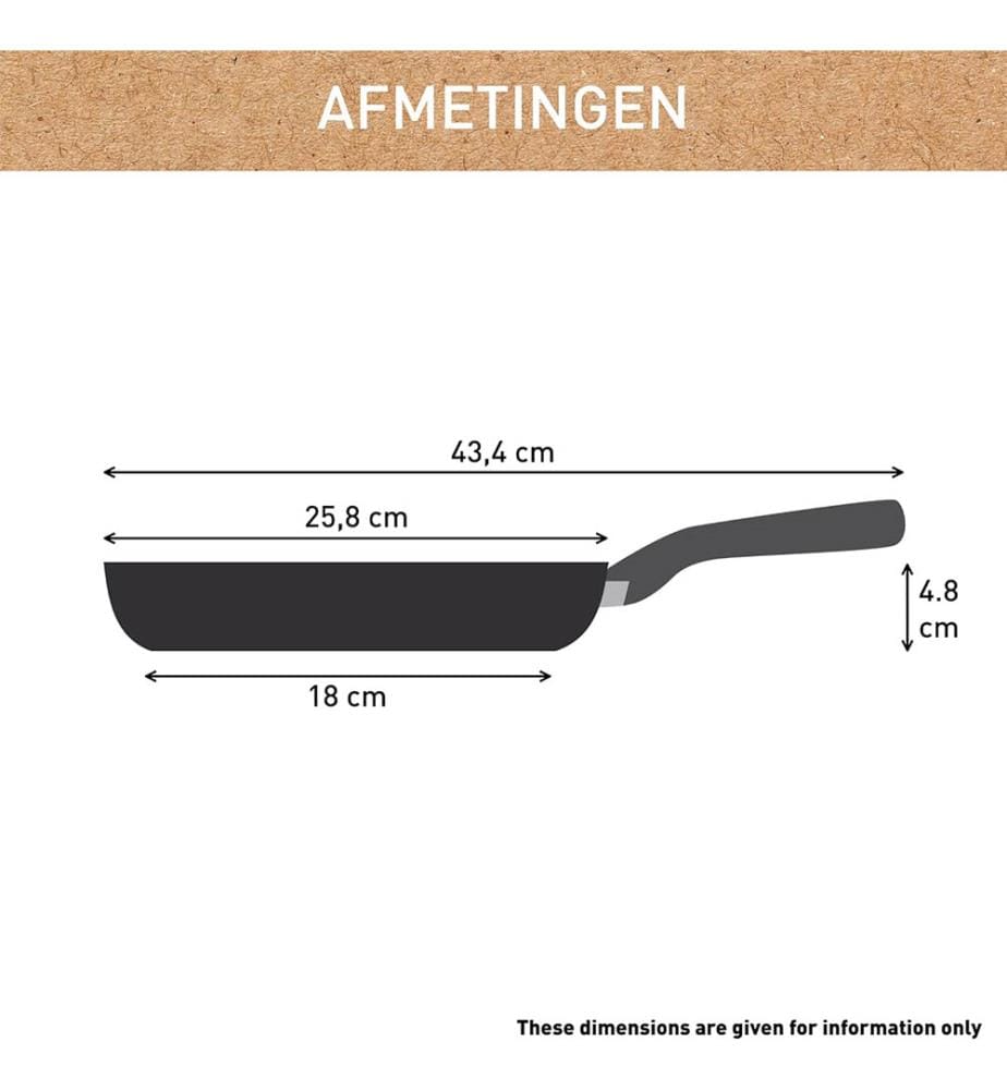 Renew On Black frying pan Ø 24 cm, C43504 - Suitable for Induction, Gas, Electric, Ceramic & Halogen