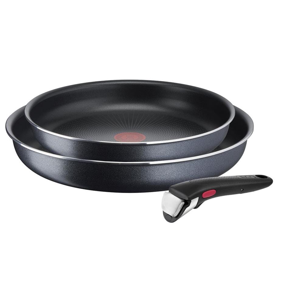 Ingenio XL Force 24-28 cm + Removable Handle Frying Pan Set, 2 Pieces - Suitable for Gas, Electric, Ceramic & Halogen