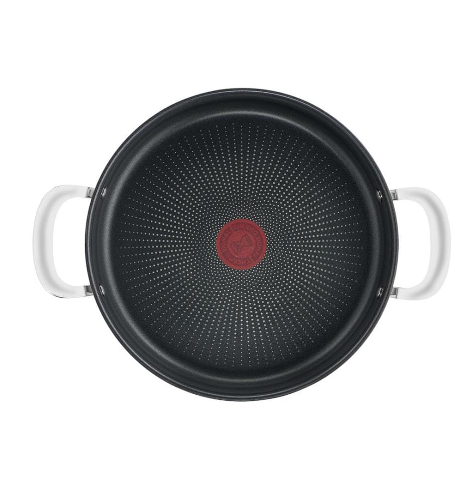 Poêle de service Jamie Oliver 25 cm avec couvercle en verre, 3,2 L - Compatible Induction, Gaz, Vitrocéramique & Halogène