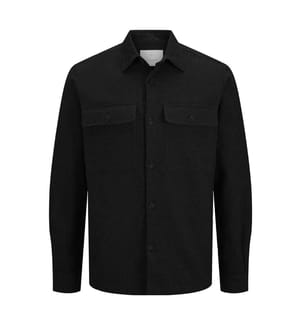 Comfort Fit Überhemd - Schwarz