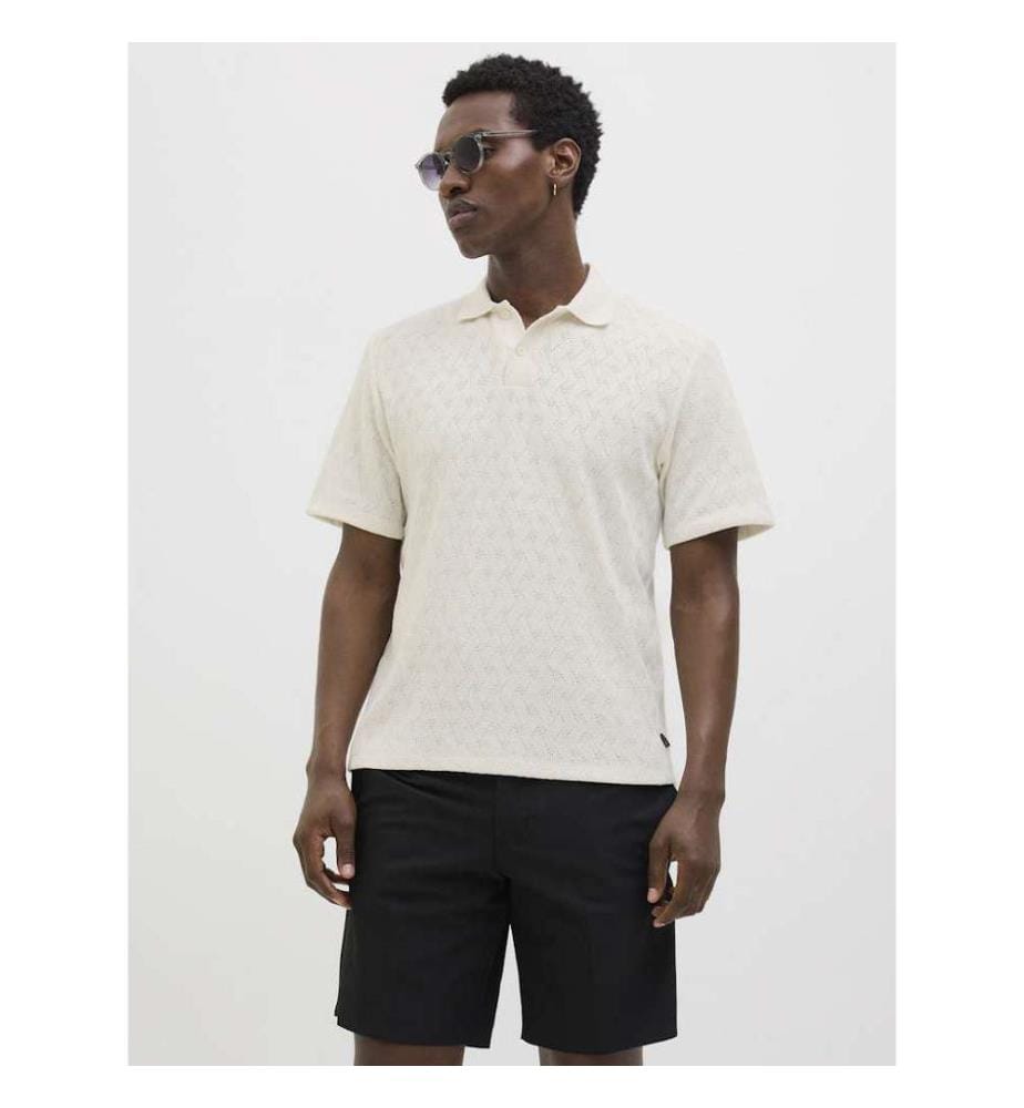 Polo Jacquard - White