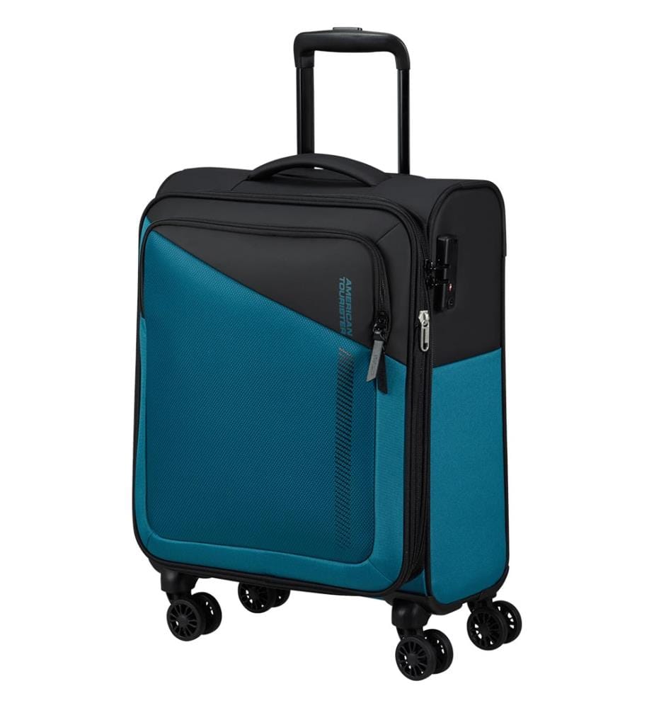 Daring Dash 55 cm Rolling Suitcase - Blue and Black