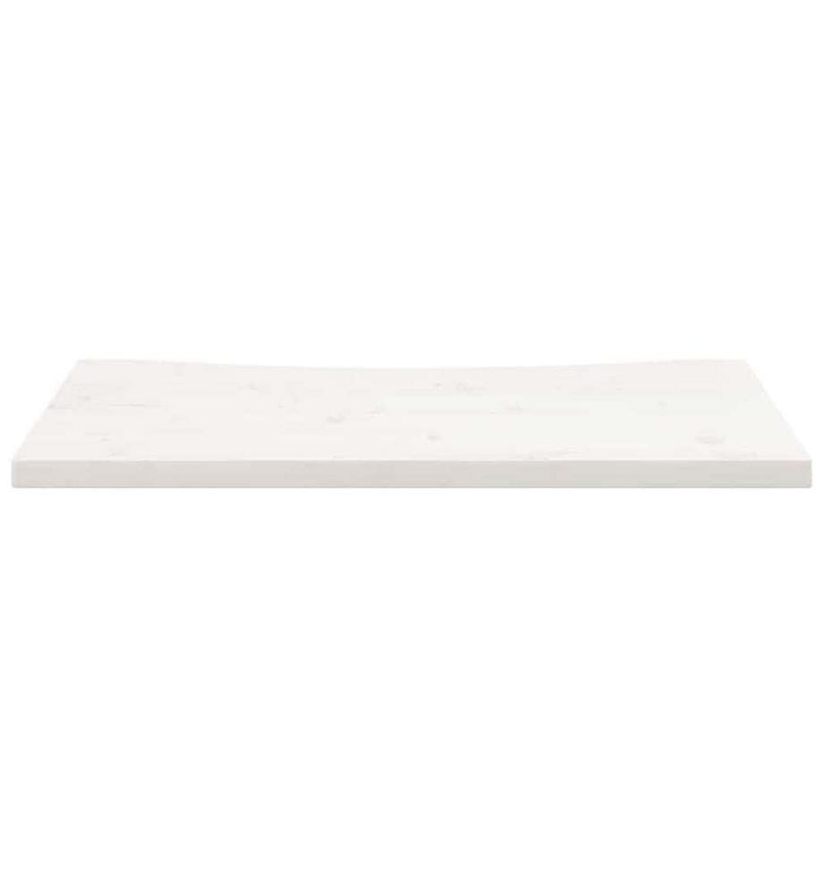 Dessus de bureau blanc 80x40x2,5 cm bois massif de pin
