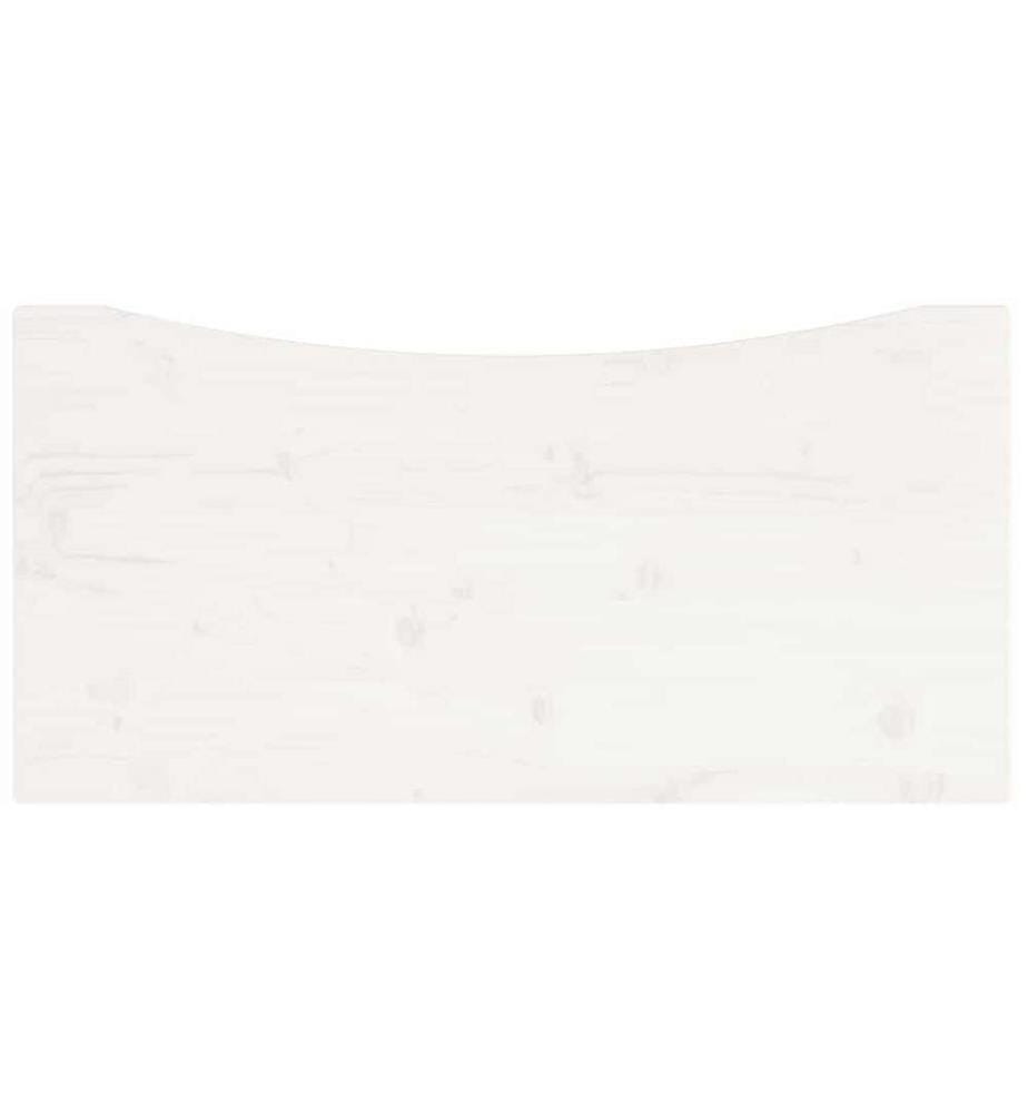 Dessus de bureau blanc 80x40x2,5 cm bois massif de pin