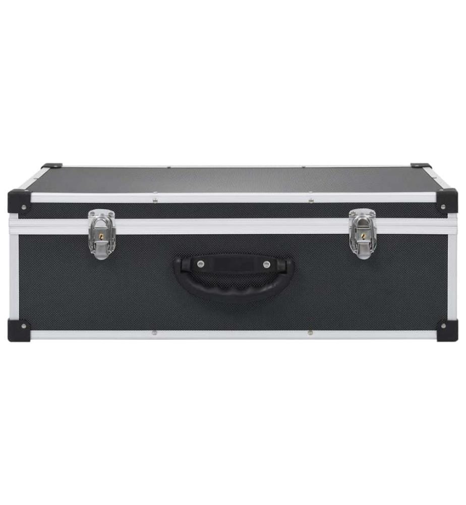 CD-Koffer für 80 CDs Aluminium ABS Schwarz