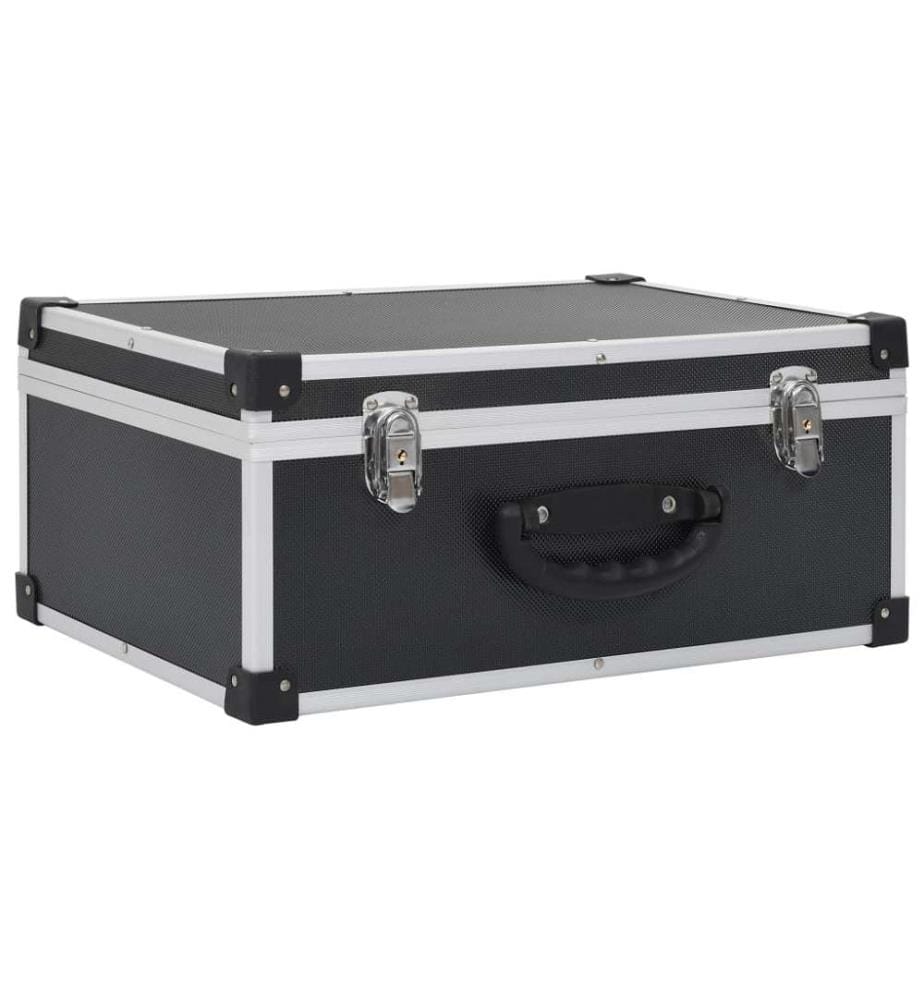 CD-Koffer für 60 CDs Aluminium ABS Schwarz