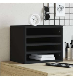 Schreibtisch-Organizer Schwarz 36x26x29,5 cm Holzwerkstoff