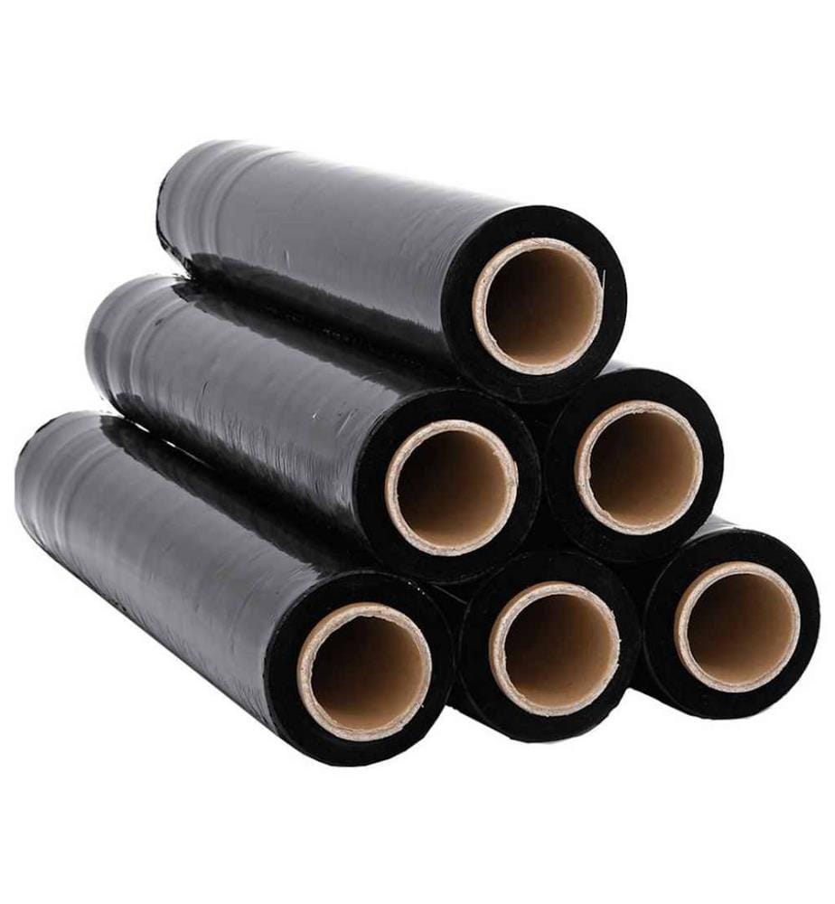 Stretchfolie 6 Stk. Schwarz 30 µm 50 cm x 150 m