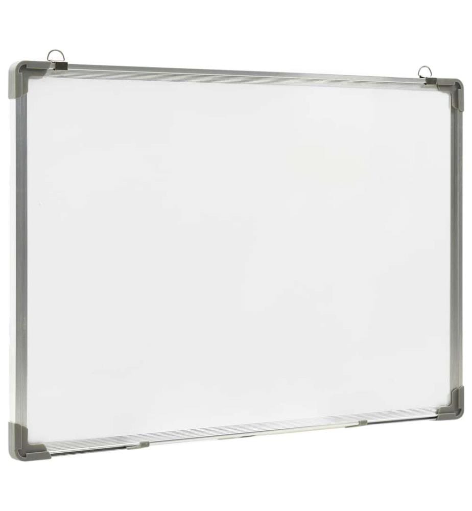 Tableau blanc magnétique effaçable à sec Blanc 90x60 cm Acier