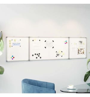 Magnetisches Whiteboard Klappbar 200x50x1,7 cm Aluminium