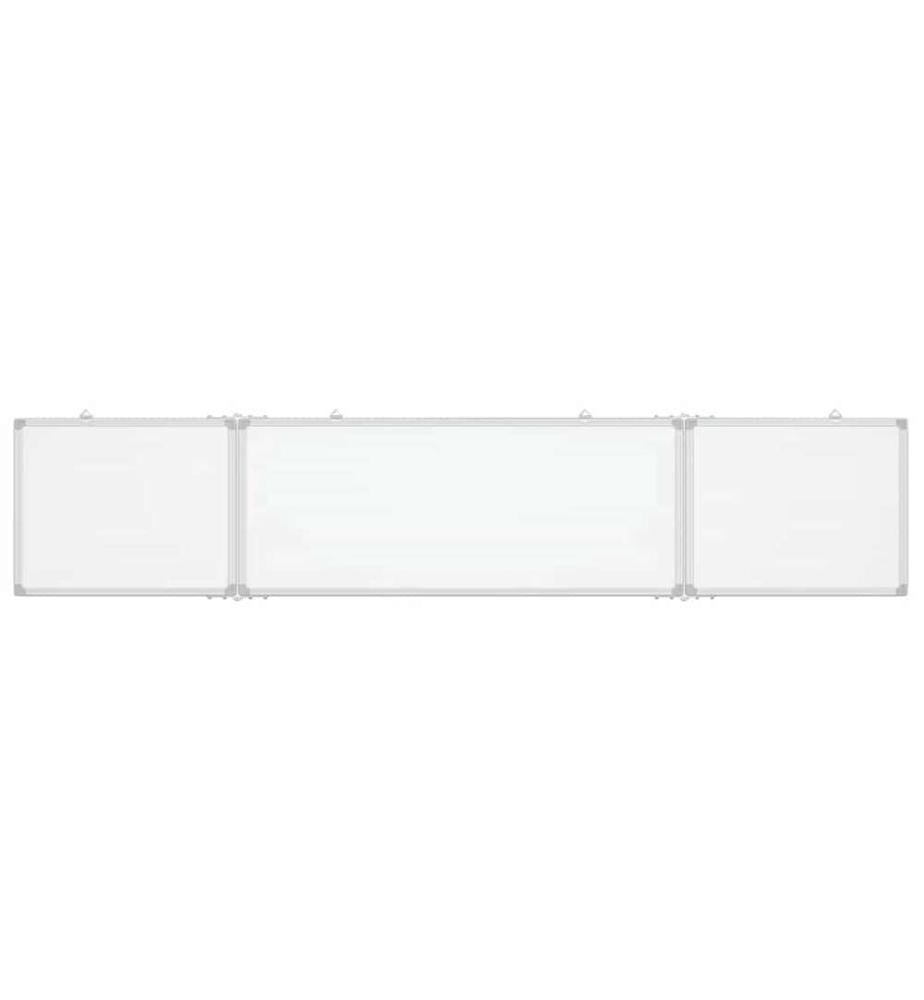 Magnetisches Whiteboard Klappbar 200x40x1,7 cm Aluminium