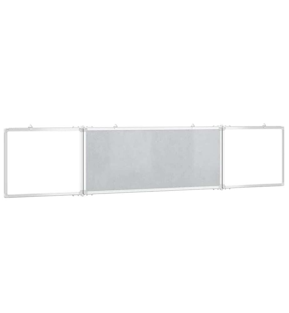 Magnetisches Whiteboard Klappbar 200x40x1,7 cm Aluminium