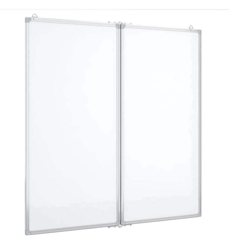 Magnetisches Whiteboard Klappbar 80x80x1,7 cm Aluminium