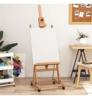 Staffelei 55x53,5x178 cm Massivholz Buche